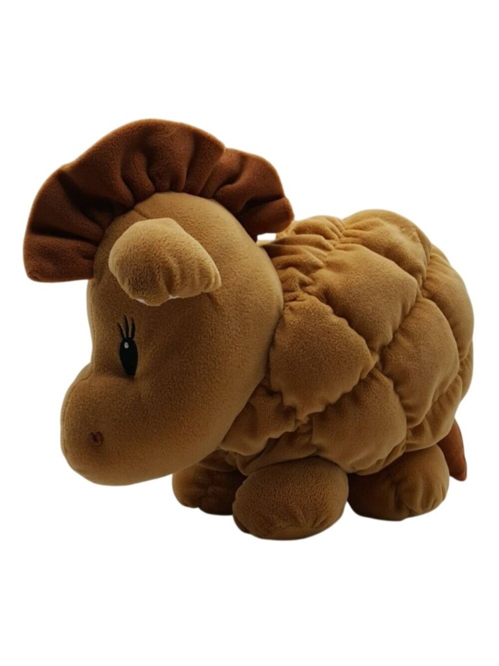 Commonwealth Hug-A-Plush Horse Brown 19" Mane Soft Toy PIllow Quilted 1994
